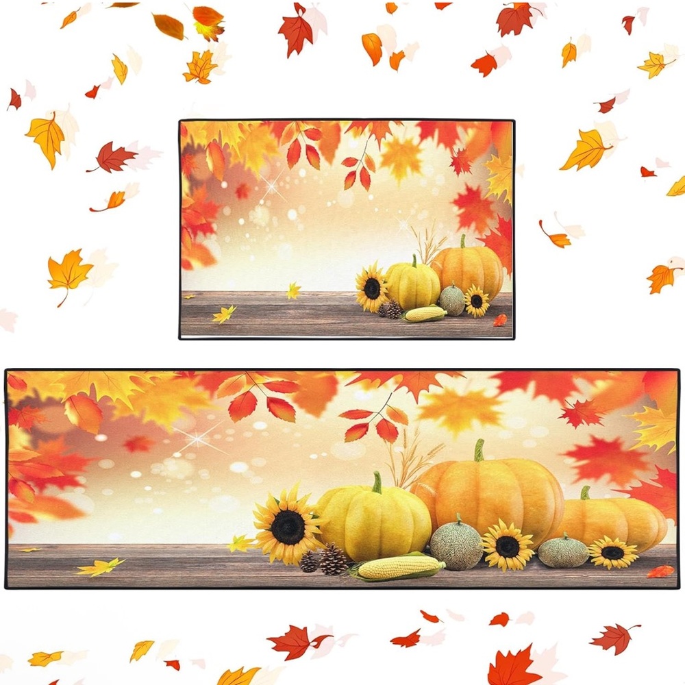 Autumn Pumpkin and Sunflower Doormat Set- NWT🫶🏾